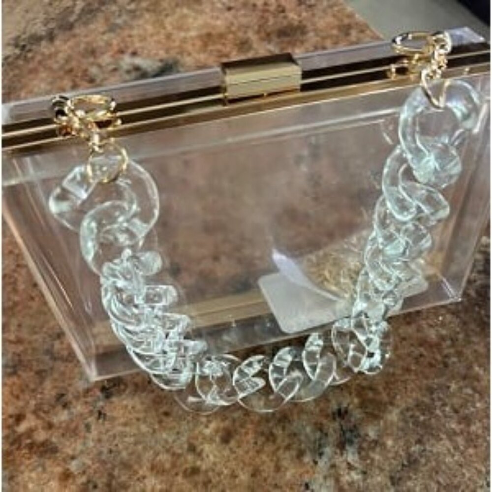 New Clear Purse For Women Acrylic Clear Clutch Bag,Acrylic Purses Clear Clutch View 2